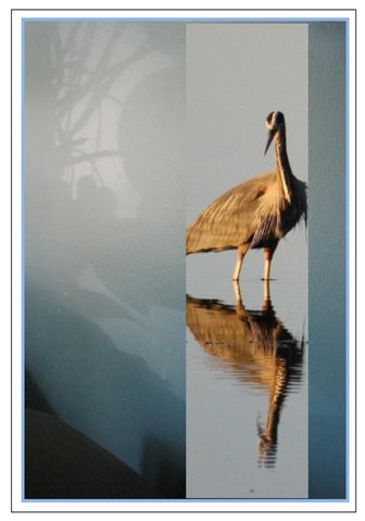 Valerie Taylor Greeting Card w/Envelope - Heron Stripe VT108