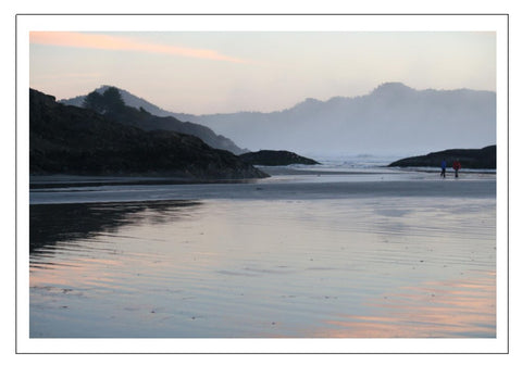 Valerie Taylor Greeting Card w/Envelope - Dusk on the West Coast of Vancouver Island VT127
