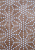 Close-up of Japanese chiyogami paper white dots on shades of brown in geometric pattern Close-up of Japanese chiyogami paper white dots on shades of brown in geometric pattern