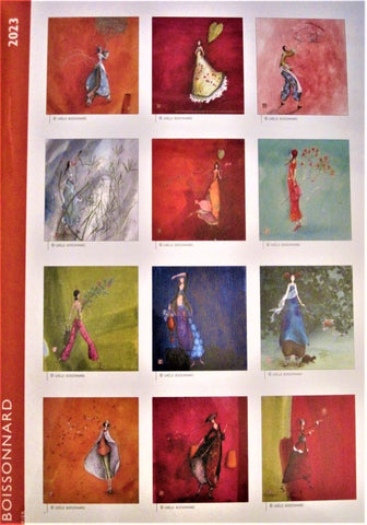 12 images on back of 2023 Gaelle Boissonard calendars