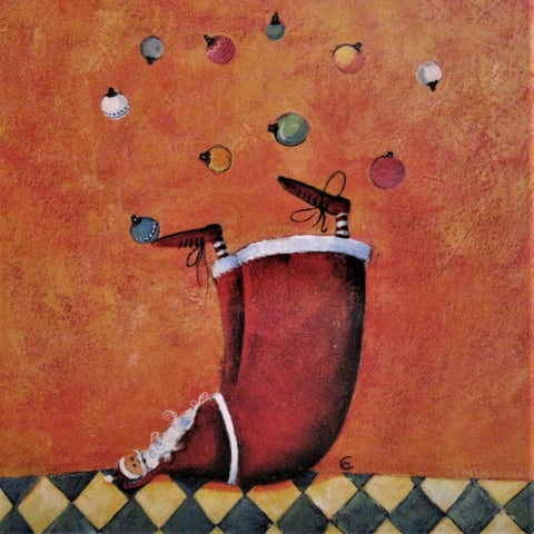 Christmas Card - Juggling Christmas Balls by Marie Cardouat GC003