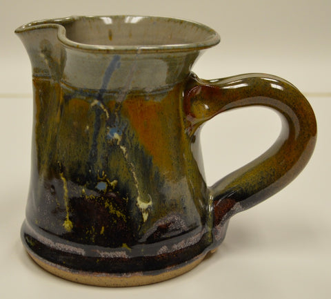 Howard Houle handcrafted ceramic pottery jug Temmoku Blue series Gabriola Island Canada