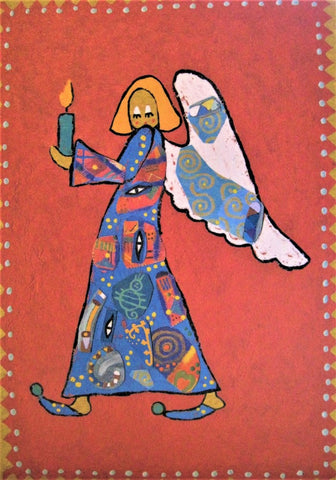 Christmas Card - Nighttime Angel by Helga DH002