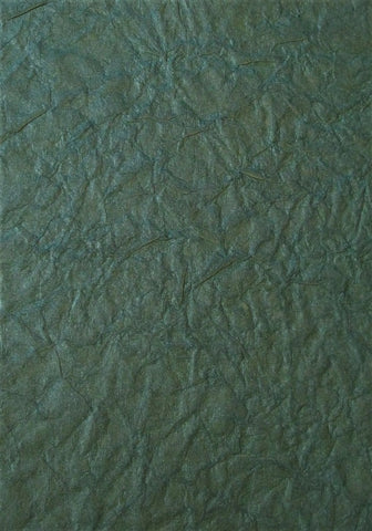 Cotton-rag paper from India, leather-like appearance green