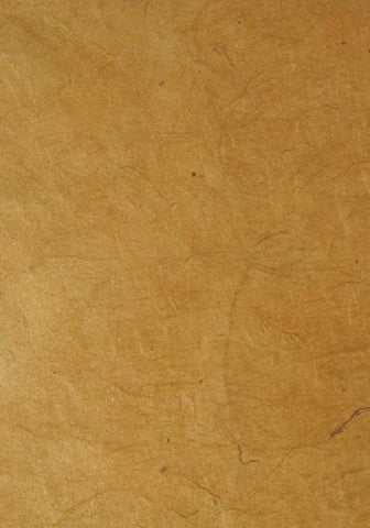 Lokta paper from Nepal, solid saffron brown