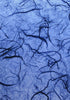 Unryu mulberry paper with silk strands from Thailand, blue