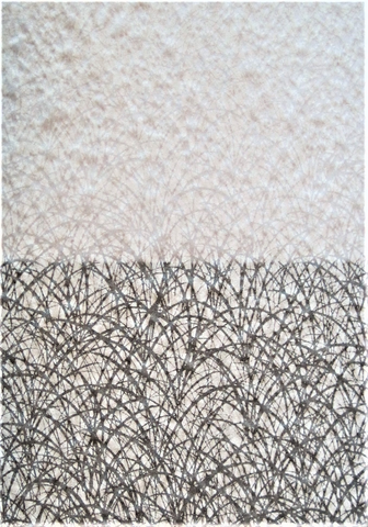 Japanes tarasen paper white translucent grass-like pattern 