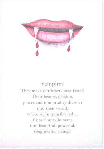 greeting card mouth with fangs vampire birthday
