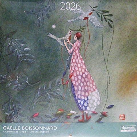 Artistic depiction of a woman in a polka dot dress with nature elements, featuring the year 2026.