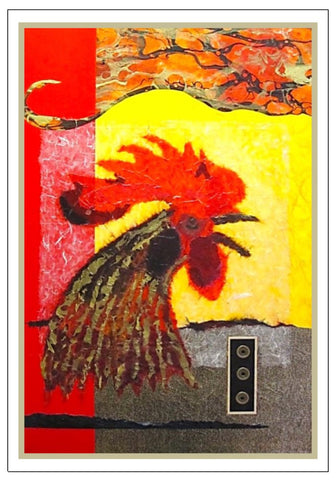 Pam Young Any Occasion Greeting Card Fire Rooster   PY107