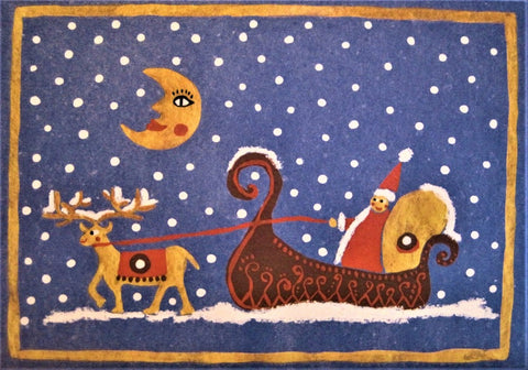 Christmas Card - Santa's Sleigh by Helga   DH012