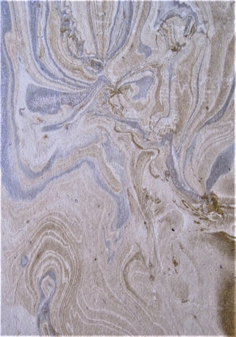 Paper from Nepal, marbled silver & gold inks