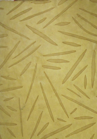 Lokta paper from Nepal, dark tan shapes on light tan background