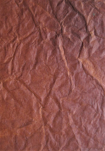 Cotton rag paper from India,  leather-like appearance  brown