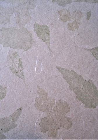 Paper from India with leaf impressions