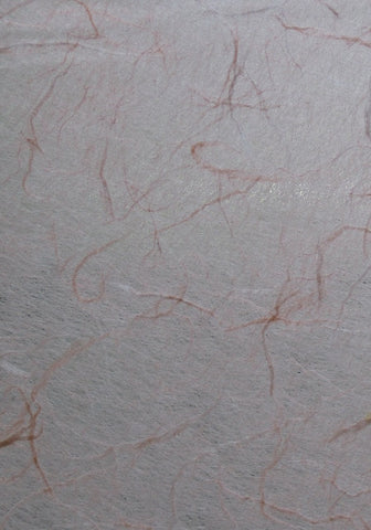 Unryu mulberry paper with silk strands from Thailand, salmon