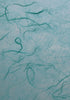 Unryu mulberry paper with silk strands from Thailand, blue green